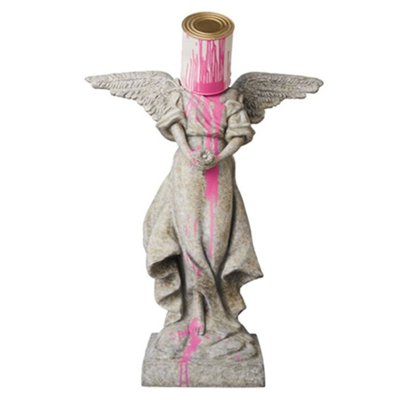 Статуэтка Banksy Rosa Engel Statue Серый Розовый в Самаре | Loft Concept 