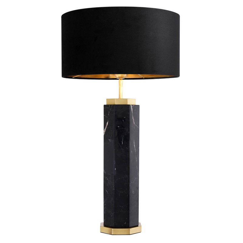 Настольная лампа Eichholtz Table Lamp Newman Black Латунь Античная полированная Черный в Самаре | Loft Concept 