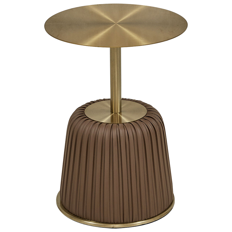 Приставной стол Orlaith Brown Gold Side Table Золотой Коричневый в Самаре | Loft Concept 