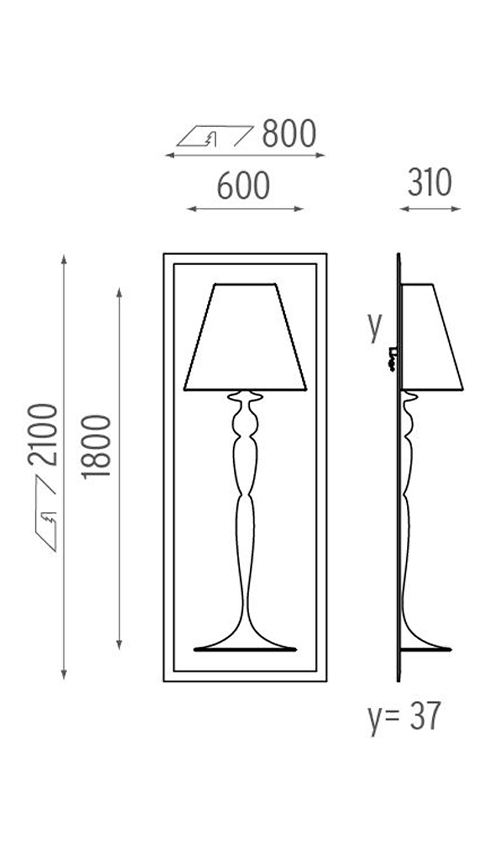 Настенный Светильник Flos Abajourd Hui Large Lampada da parete в Самаре