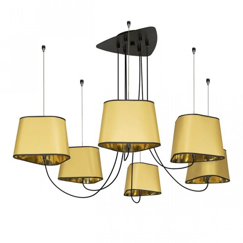 Люстра Designheure Lighting Gold 6 плафонов Золотой Черный в Самаре | Loft Concept 