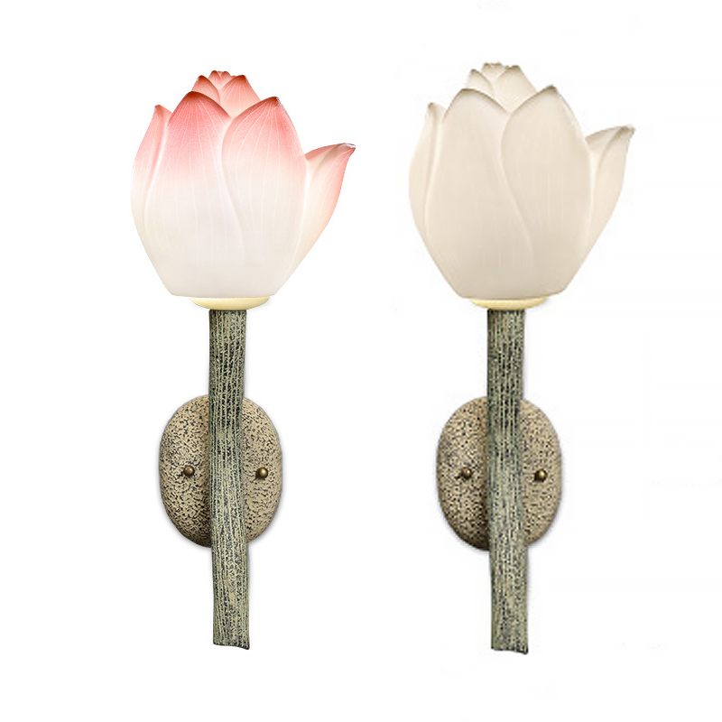 Бра Lotus Flower Sconce Розовый пастельный Белый Античный зеленый в Самаре | Loft Concept 