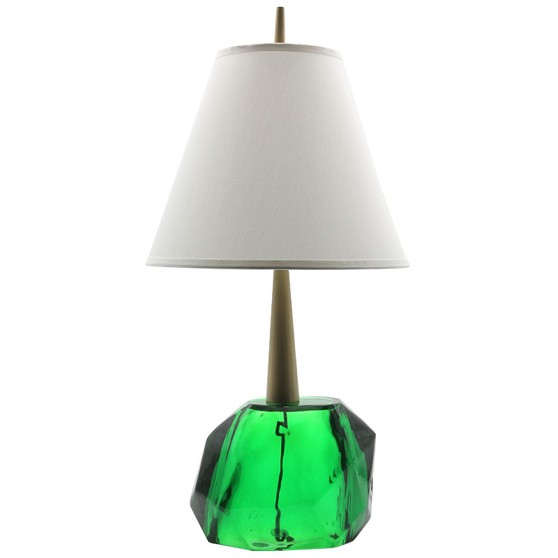 Table Lamp Emerald Прозрачный зеленый Золотой в Самаре | Loft Concept 