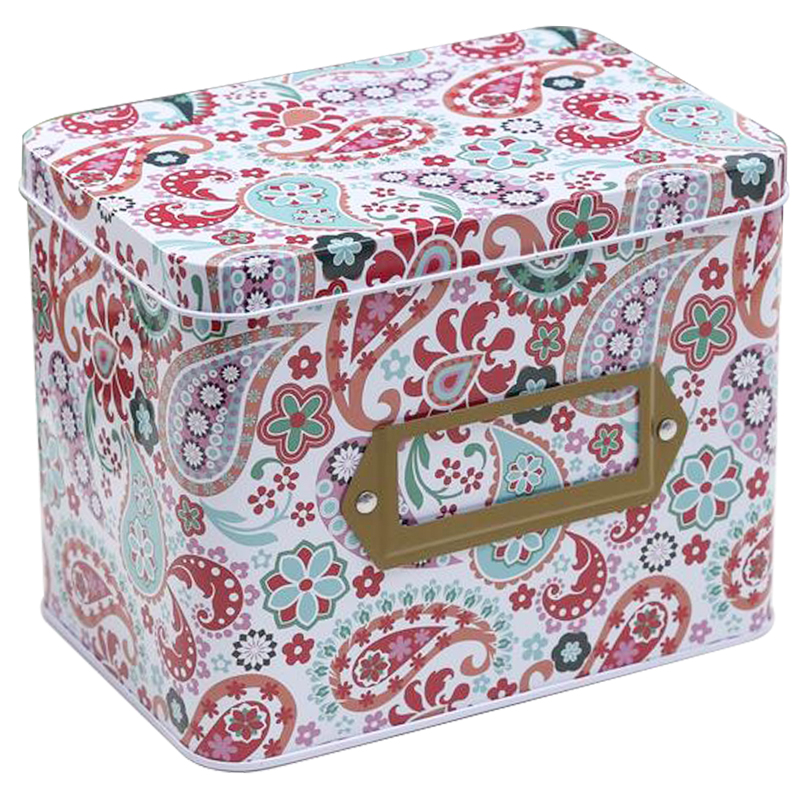 Шкатулка металлическая Paisley Flowers Colorful Metal Tea Box Мульти Шкатулка металлическая Paisley Flowers Colorful Metal Tea Box Мульти в Самаре | Loft Concept