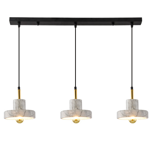 Люстра Tom Dixon Stone Pendant White 3 Белый Золотой в Самаре | Loft Concept 