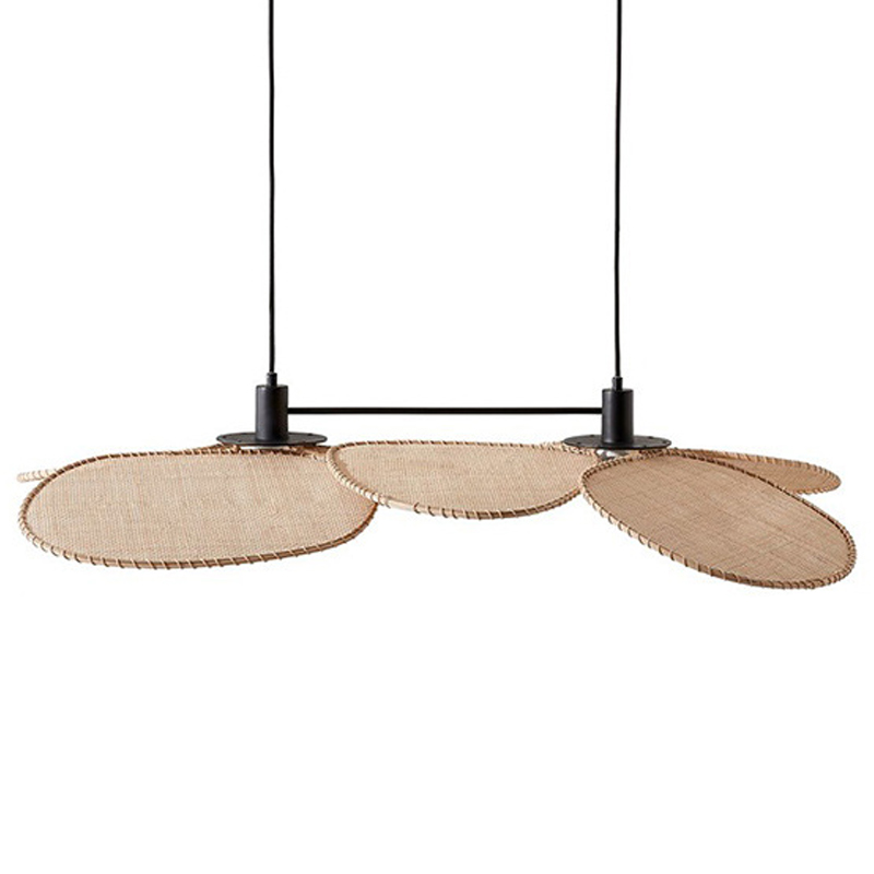 Подвесной светильник Takibi Two Lamp Pendant Древесина Черный Бежевый в Самаре | Loft Concept 