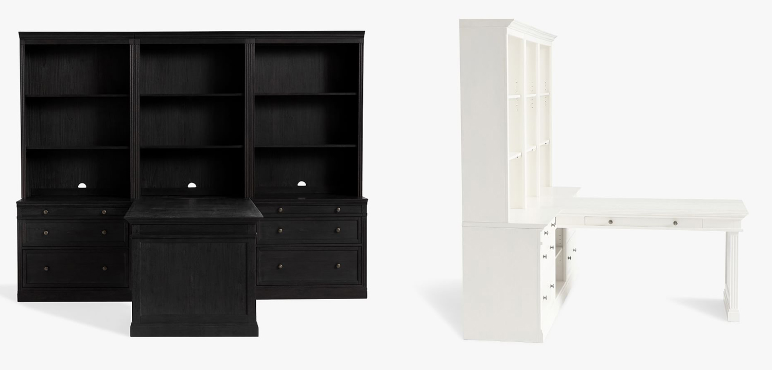 Рабочий стол-стеллаж Benjamin Side Triple - фото №1