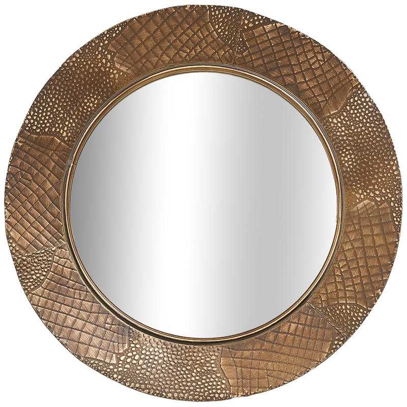 Круглое зеркало Rafferty Round Brass Mirror Латунь Зеркало в Самаре | Loft Concept 