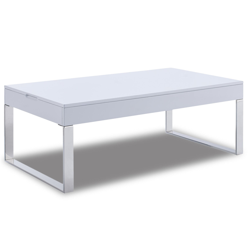 Кофейный стол Annecy Coffee Table white Белый Хром в Самаре | Loft Concept 