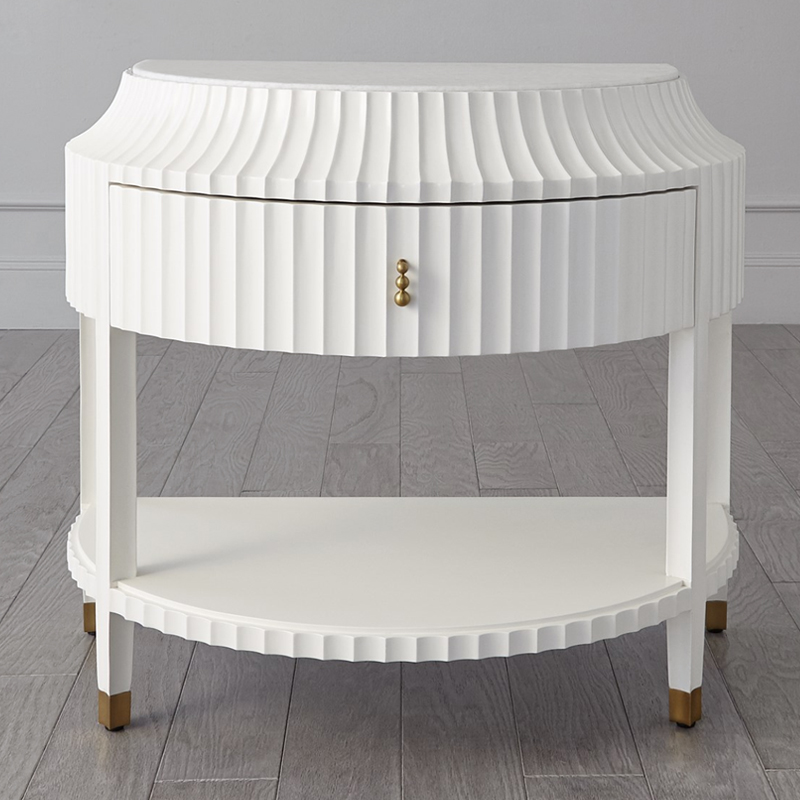 Тумба Charlotte Textured Bedside Chest  ivory ( слоновая кость ) в Самаре | Loft Concept 