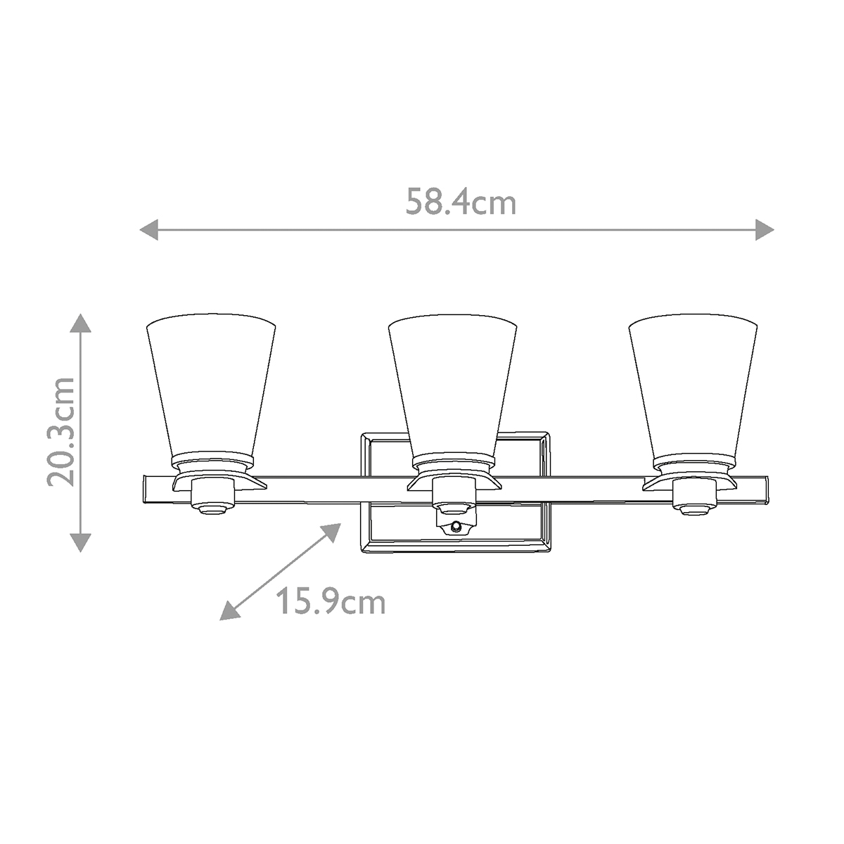 Бра для ванных комнат с белыми стеклянными конусными плафонами Hinkley в Самаре