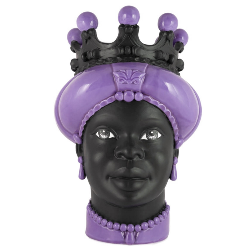 Ваза VASE MORO LADY CROWN DARK purple Черный Сиреневый в Самаре | Loft Concept 