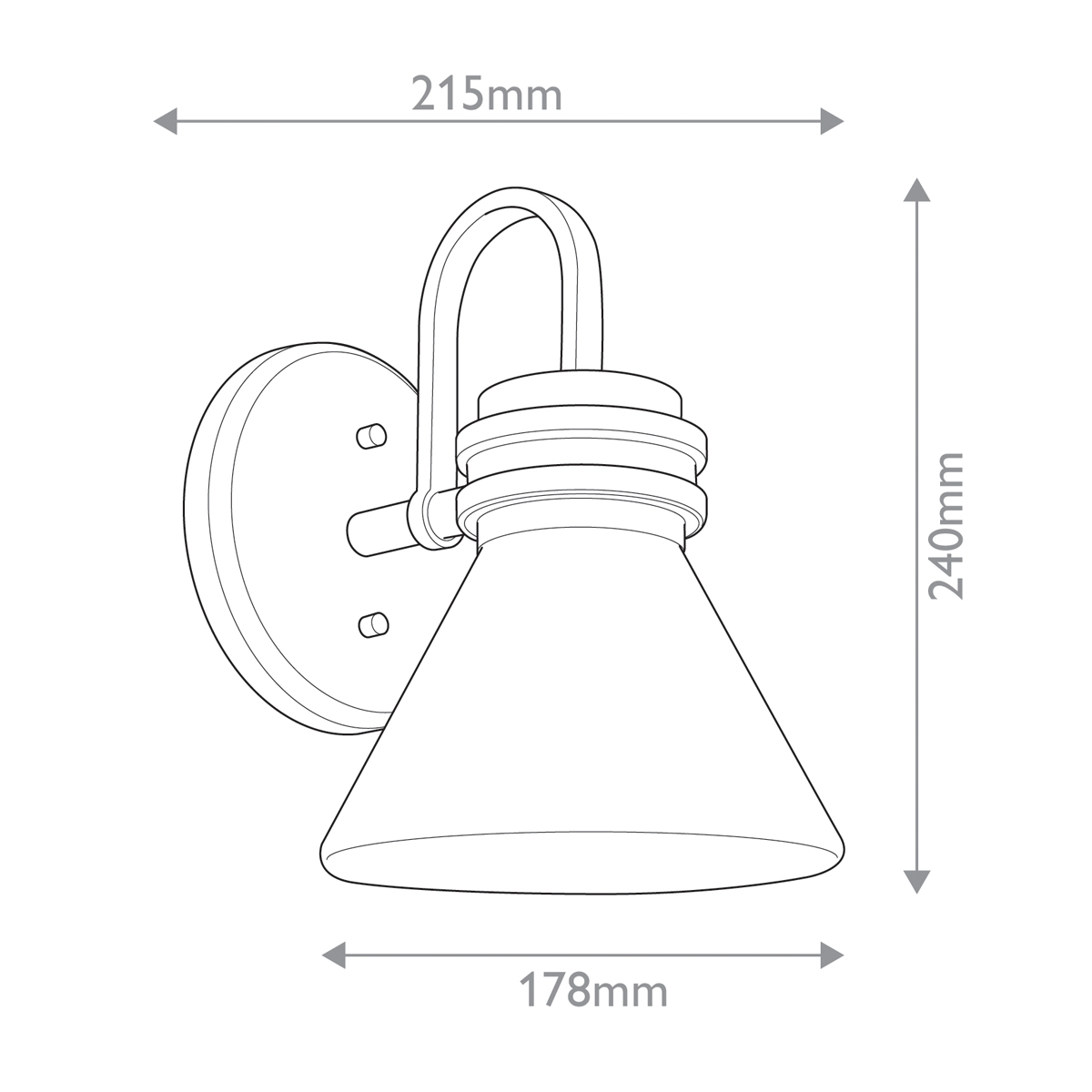 Бра с белым матовым плафоном в форме конуса Kichler в Самаре