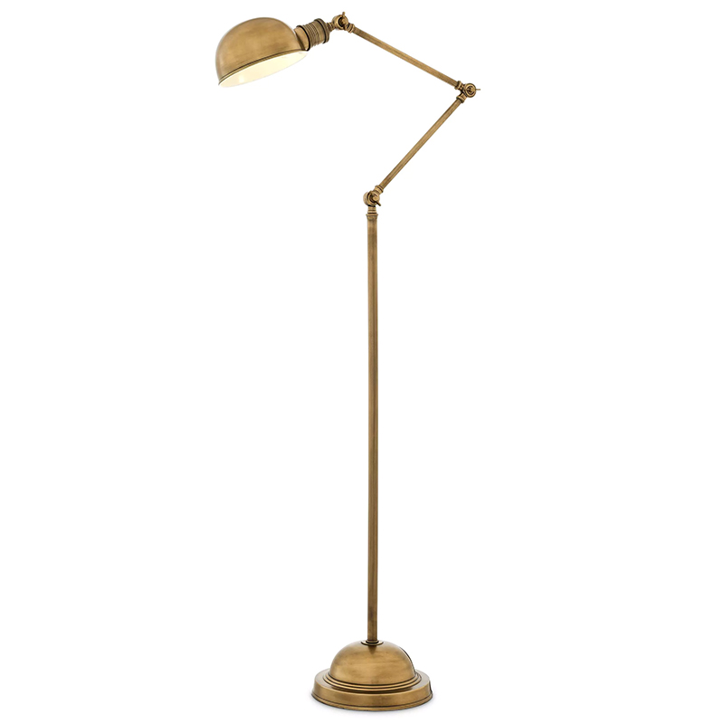 Торшер Eichholtz Floor Lamp Soho Brass Винтажная латунь Латунь в Самаре | Loft Concept 