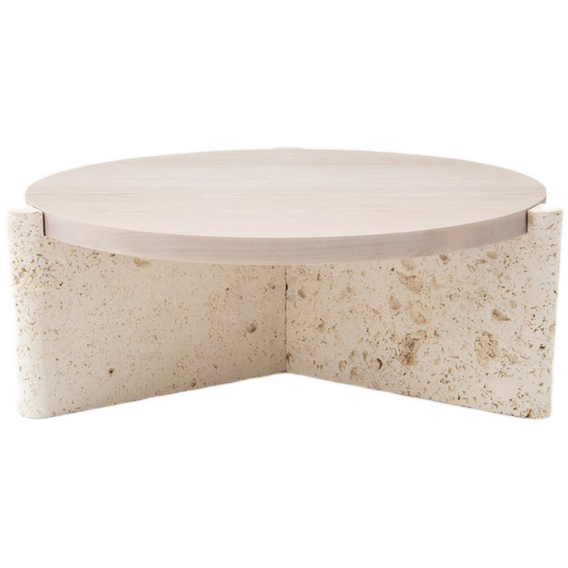 Кофейный стол Isla Travertine Coffee Table Бежевый в Самаре | Loft Concept 