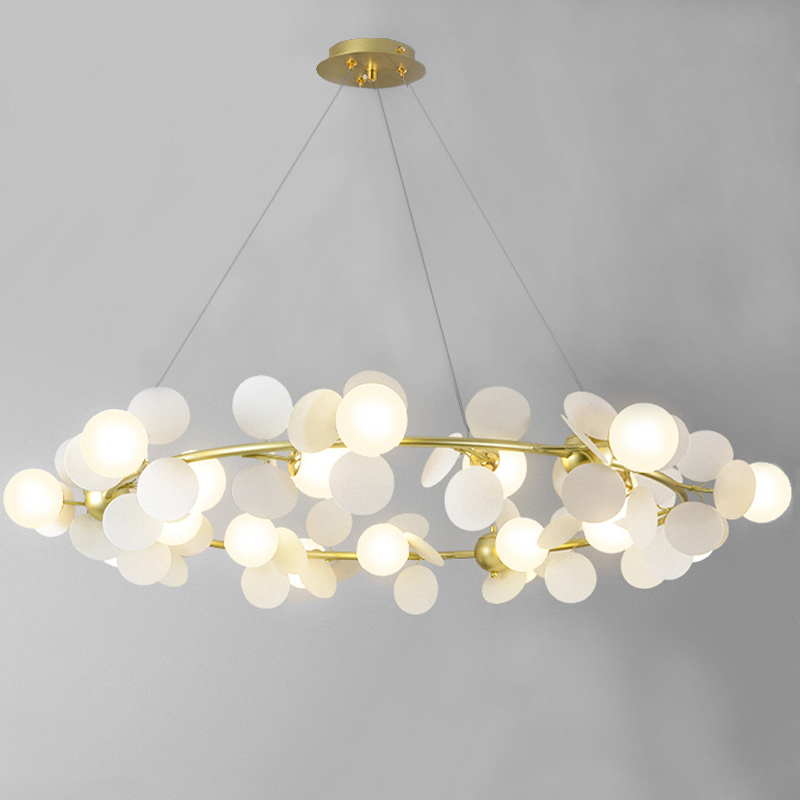 Люстра MATISSE Chandelier circle white Золотой Белый в Самаре | Loft Concept 