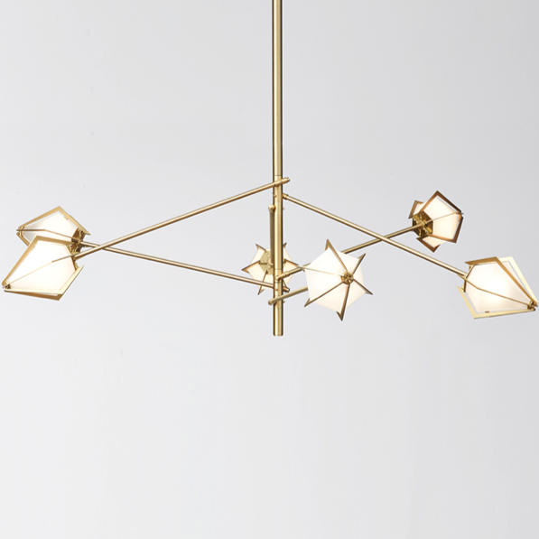 Люстра HARLOW Spoke Chandelier Gabriel Scott Латунь в Самаре | Loft Concept 