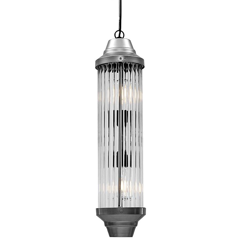 Подвесной светильник Transparent Tubes Pendant Хром Прозрачный в Самаре | Loft Concept 