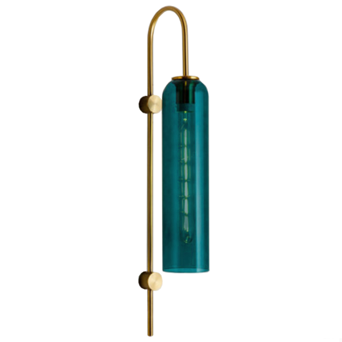 Бра ARTICOLO float Wall Sconce  Drunken Emerald Золотой Бирюзовый в Самаре | Loft Concept 