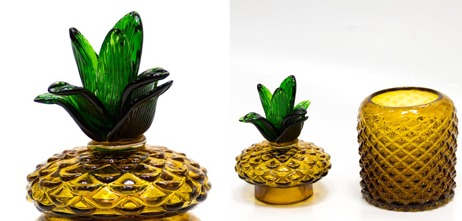 Ваза с крышкой Pineapple Transparent Amber S Ваза с крышкой Pineapple Transparent Amber S - Loft-Concept в Самаре