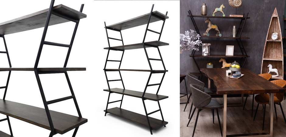 Стеллаж Industrial Zigzag Dark Wood Стеллаж Industrial Zigzag Dark Wood - Loft-Concept в Самаре