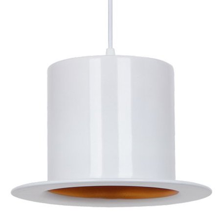 Подвесной светильник Pendant Lamp Banker Bowler Hat White I Белый в Самаре | Loft Concept 