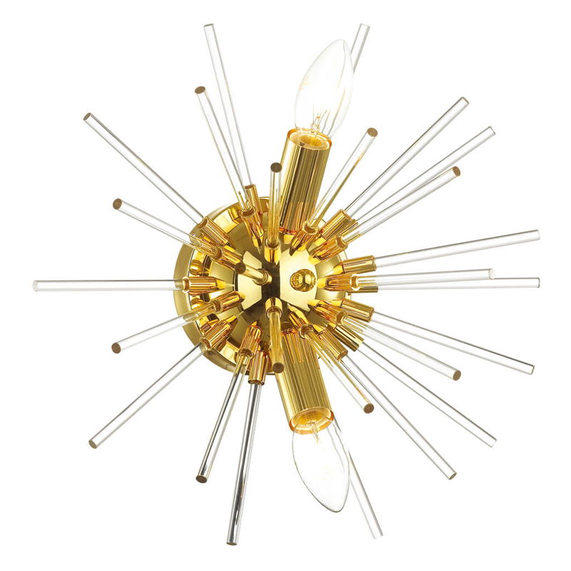 Бра Varg Sputnik Sconce Gold Глянцевое золото Прозрачный в Самаре | Loft Concept 