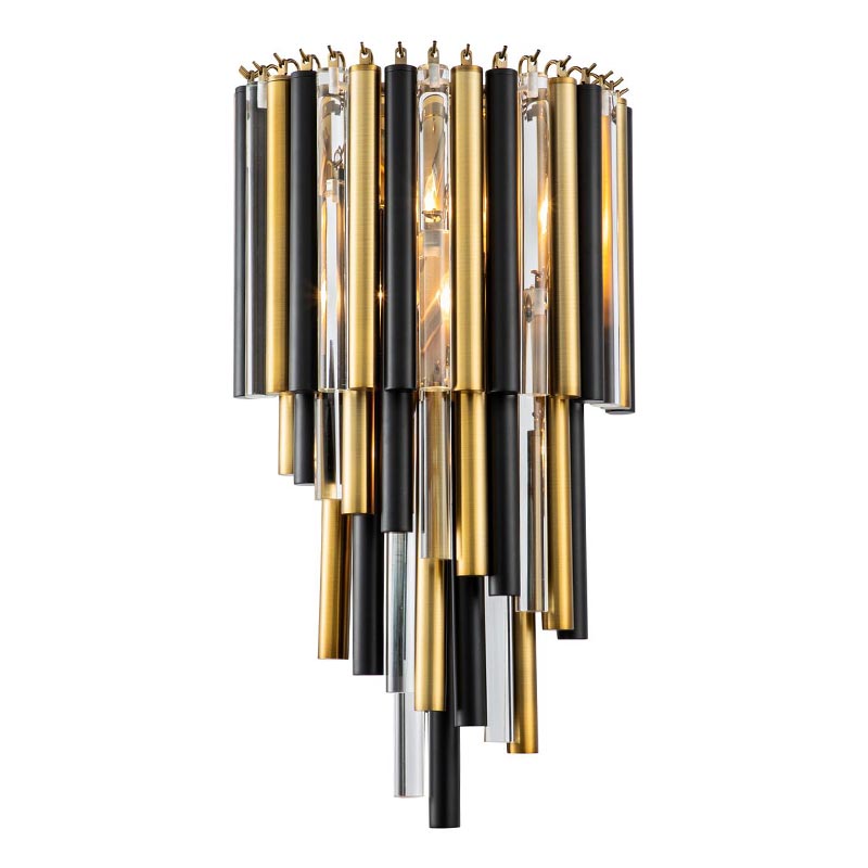 Бра Black Brass Symphony Wall Lamp Черный Латунь Прозрачный (Transparent) в Самаре | Loft Concept 