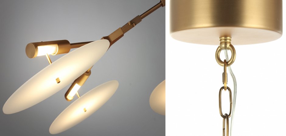 Люстра White Disc 11 ламп - фото №3