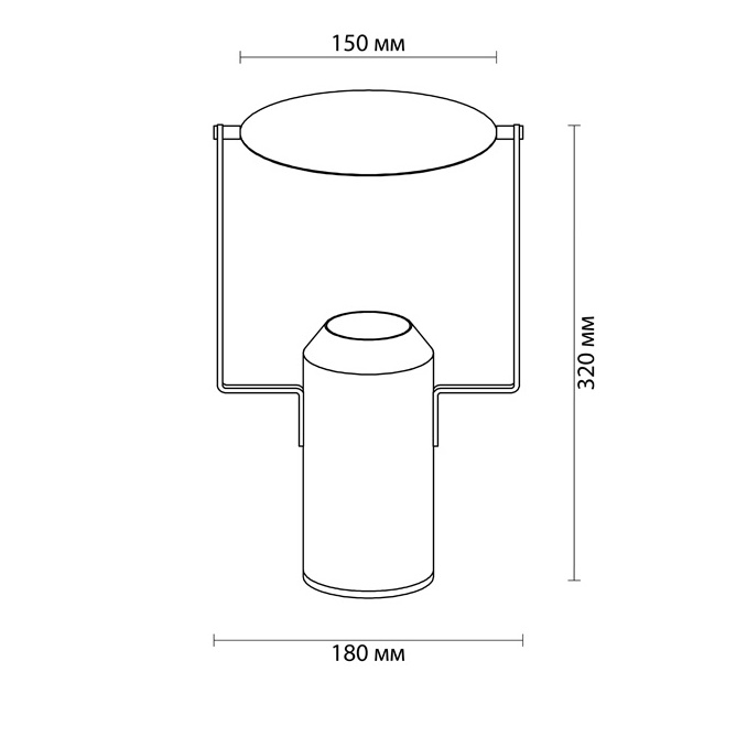 Настольная лампа Black Cylinder Table Lamp в Самаре