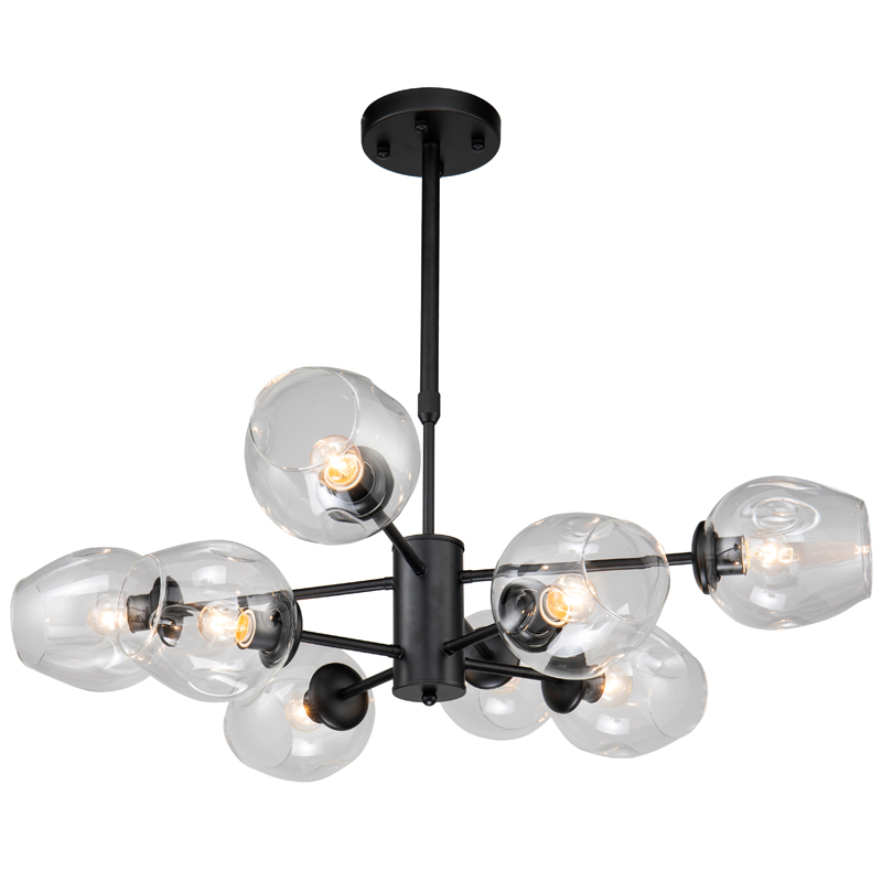 Люстра Branching Bubble Chandelier black 8 Черный Прозрачный в Самаре | Loft Concept 