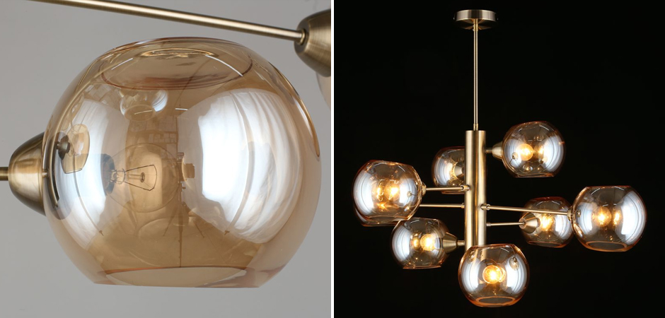 Люстра Staggered Glass Латунь Люстра Staggered Glass Латунь - Loft-Concept в Самаре