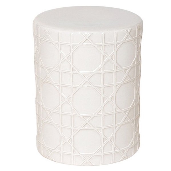 Керамический табурет Cane Garden Stool - White Белый в Самаре | Loft Concept 