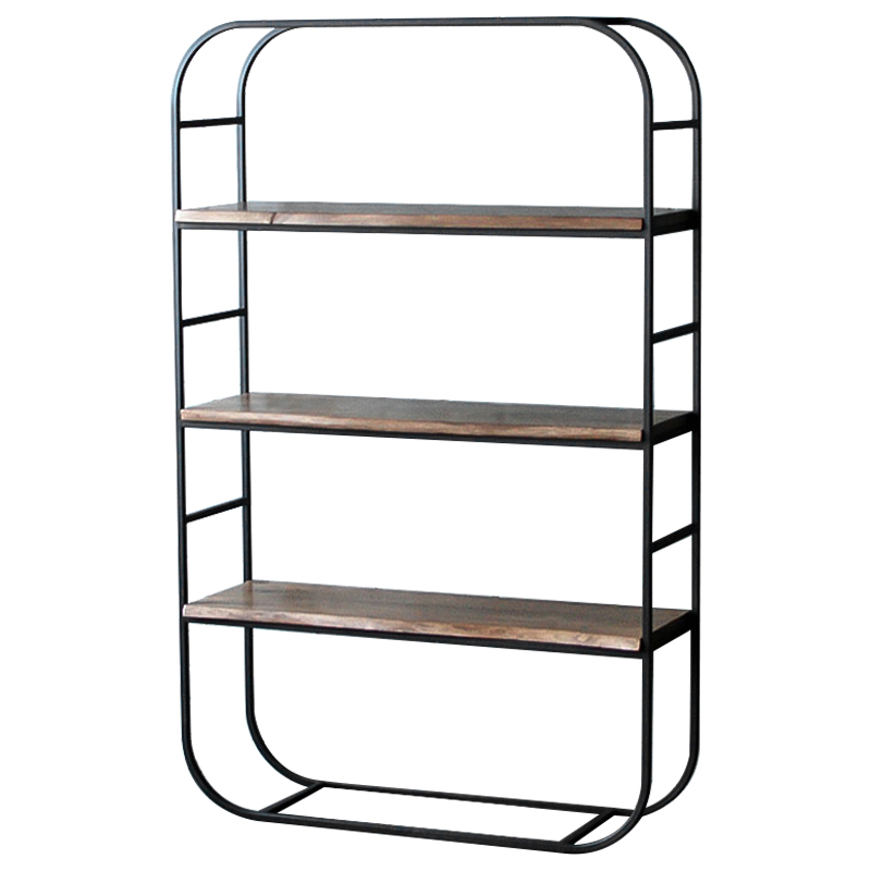 Стеллаж Holman Industrial Metal Rust Rack Черный Коричневый в Самаре | Loft Concept 