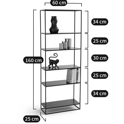 Металлический стеллаж Menzie Black Wide Metal Rack в Самаре