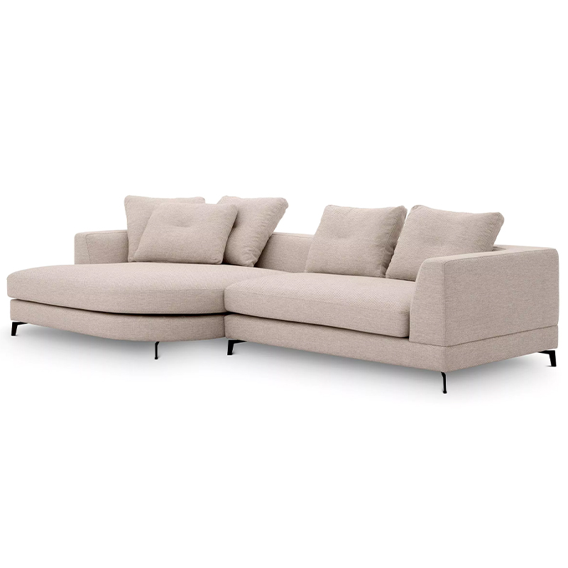 Диван Eichholtz Sofa Moderno S Left Бежевый Черный в Самаре | Loft Concept 