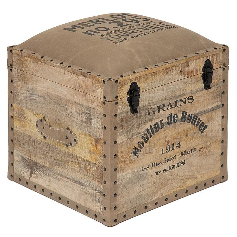 Пуф-сундук Vintage Pouf Chest mango tree Древесина в Самаре | Loft Concept 
