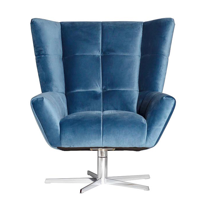 Кресло вращающееся Lord Armchair blue Синий в Самаре | Loft Concept 