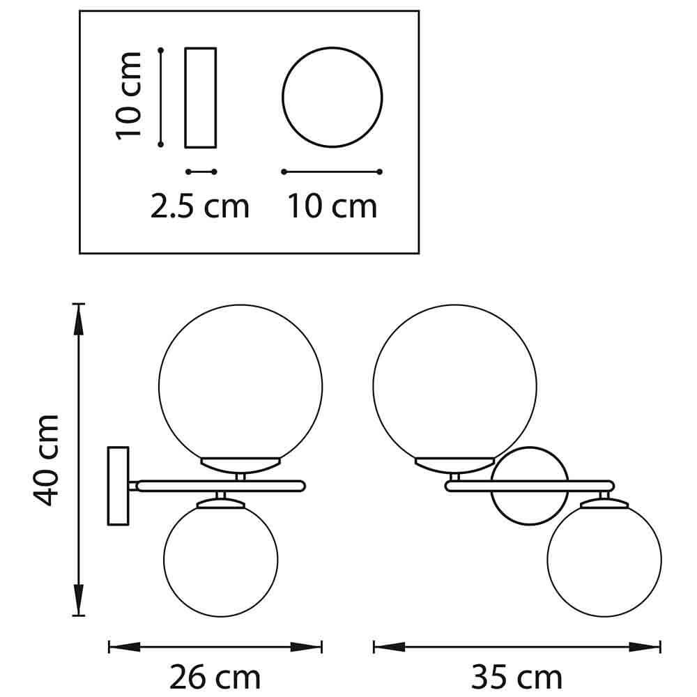 Бра Bubbles on Ring Sconces Black в Самаре