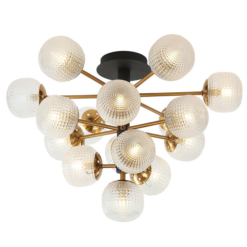 Потолочный светильник Barrett Ceiling Lamp matt Белое матовое стекло Латунь в Самаре | Loft Concept 