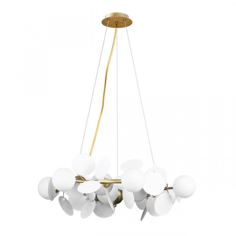 Люстра MATISSE Chandelier White диаметр 70 Белый Золотой в Самаре | Loft Concept 