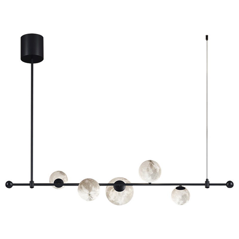 Светильник Tech Lighting Modern Rail Geometric Linear Suspension 5 Black Черный Белый в Самаре | Loft Concept 