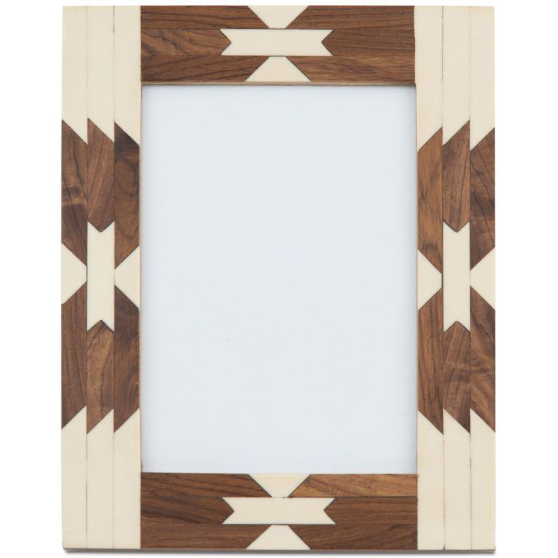 Фоторамка кость Beige Indian Wood Bone Inlay photo frame Бежевый Коричневый в Самаре | Loft Concept 