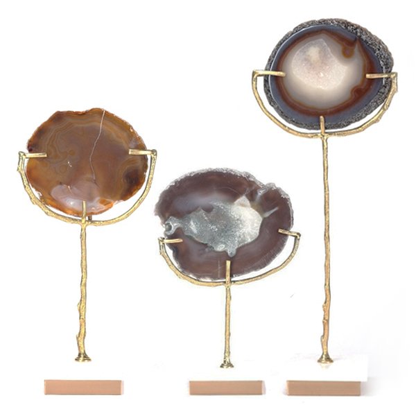 Декоративная статуэтка Stone Agate & Gold Золотой Коричневый в Самаре | Loft Concept 