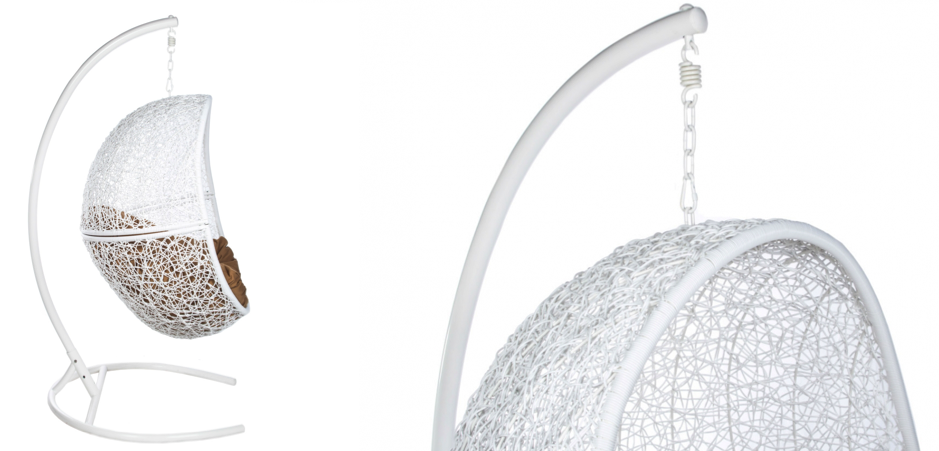 Подвесное уличное кресло Egg Cage white Подвесное уличное кресло Egg Cage white - Loft-Concept в Самаре