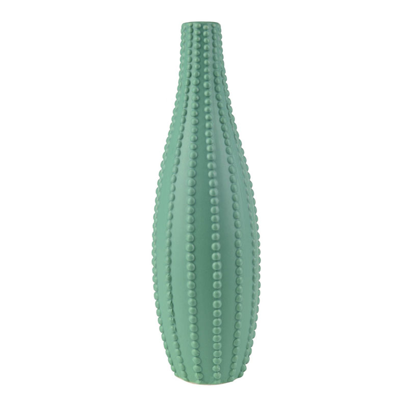 Ваза Ribbed Vase Narrow Throat turquoise 34 Бирюзовый в Самаре | Loft Concept 