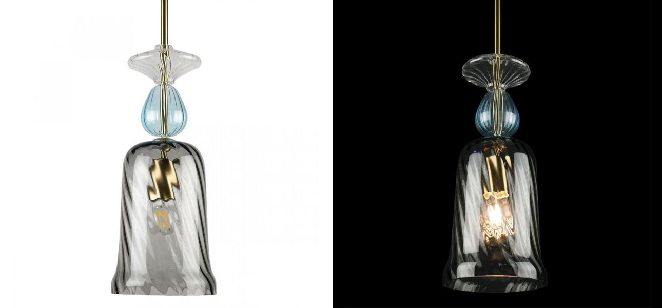 Светильник Flauti Grey Blue D16 см - фото №2