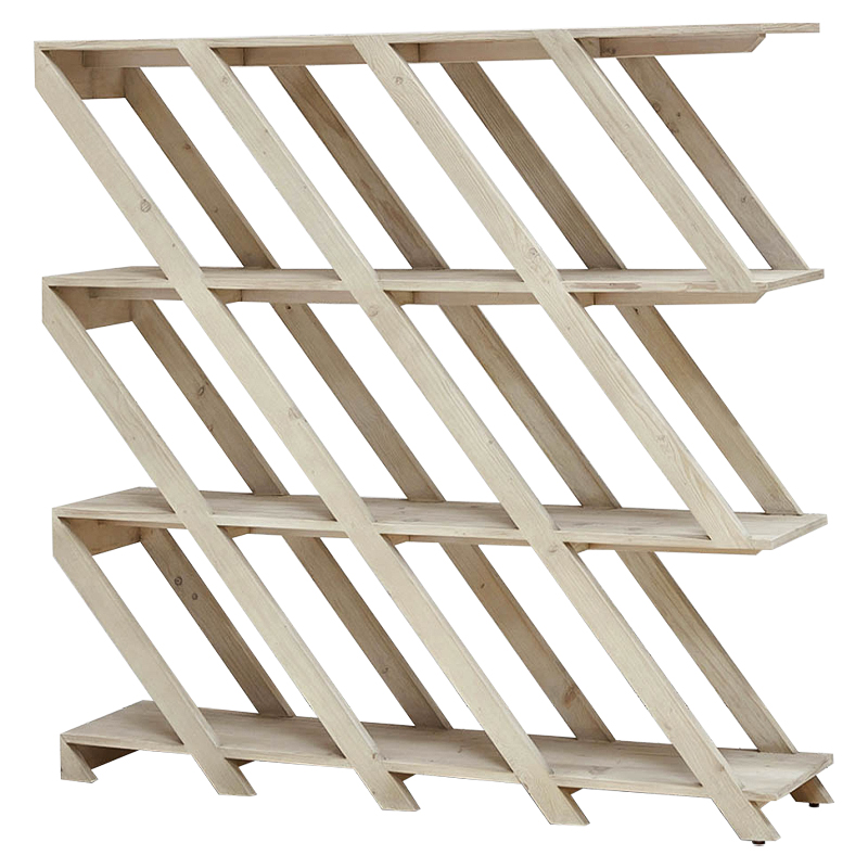 Стеллаж Diagonal Loft Wood Rack Древесина ivory ( слоновая кость ) в Самаре | Loft Concept 