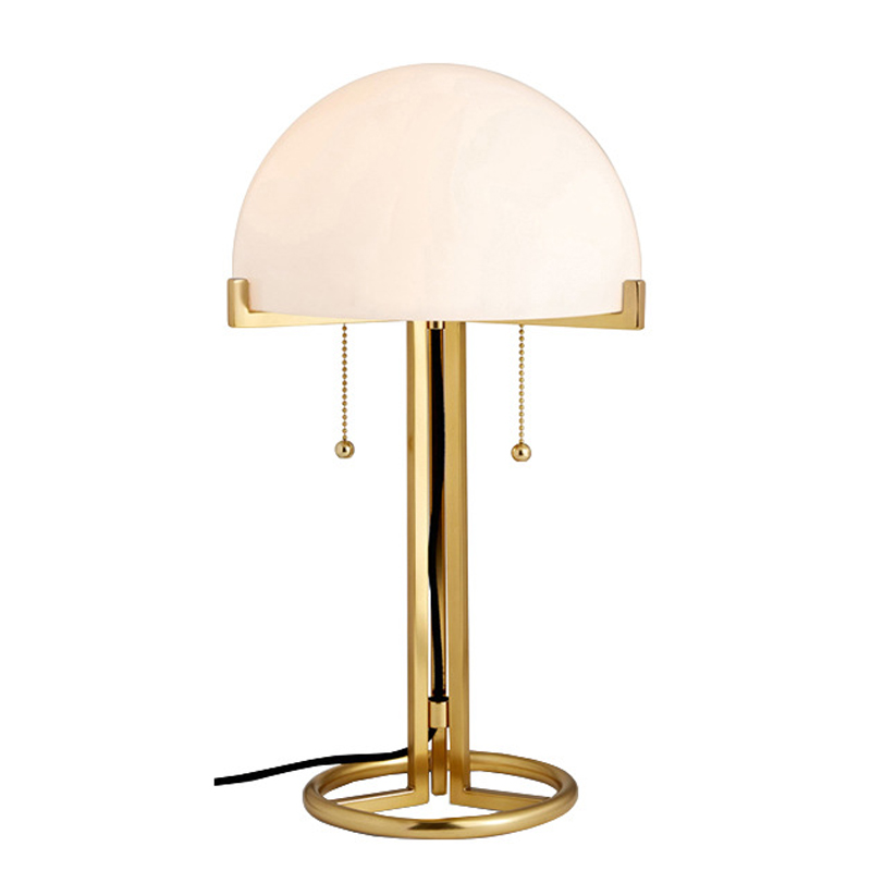 Настольная лампа White Dome Table Lamp Глянцевое золото Белый в Самаре | Loft Concept 