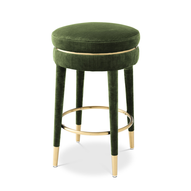 Полубарный стул Eichholtz Counter Stool Parisian green Зеленый Латунь в Самаре | Loft Concept 